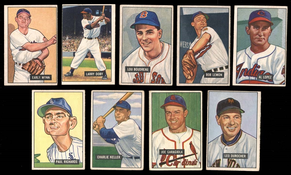 1951 Bowman Star and HOF Group of (9)