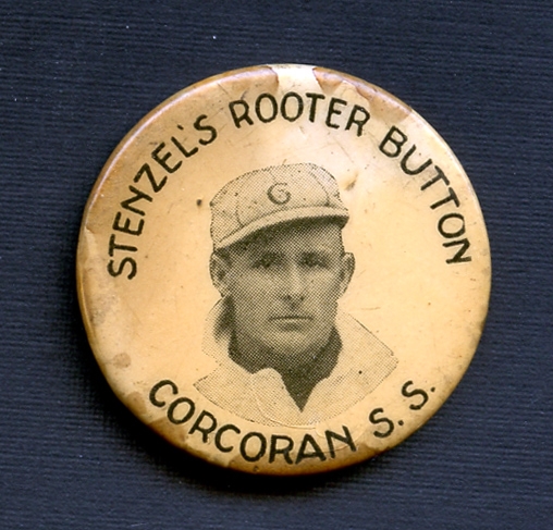 1904 Stenzels Rooter Newly Discovered Tommy Corcoran Button Only Example Known