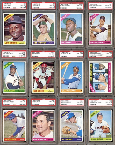 1966 Topps High Grade Near Complete Set (597/598) with PSA Graded