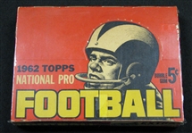 1962 Topps Football Nearly Full Unopened Wax Box (20/24) Packs BBCE