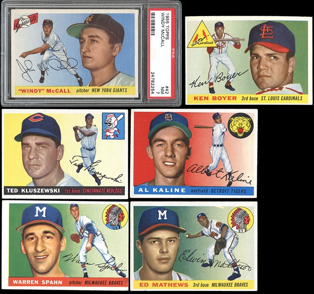 1955 Topps Group of (164) with Hall of Famers