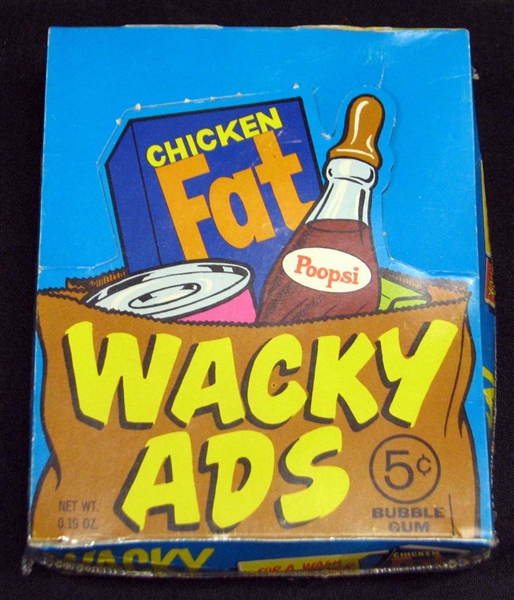 1969 Topps Wacky Ads Nearly Full Unopened Wax Box (21/24) with Scarce "Good and Empty" Showing BBCE