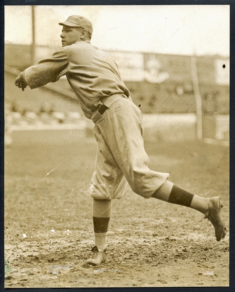 Spectacular Babe Ruth Rookie-Era Type I Original News Photo (Underwood and Underwood) in Red Sox Uniform