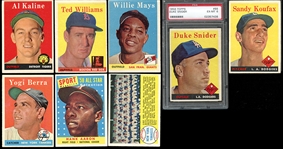 1958 Topps Group of (141) Different Cards Plus (51) Extras Loaded with Stars & HOFers