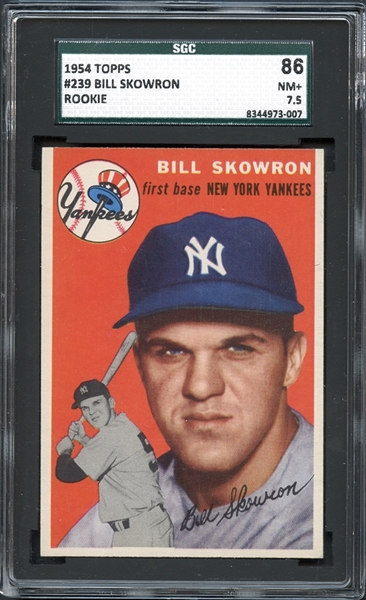 1954 Topps #239 Bill Skowron SGC 86 NM+ 7.5