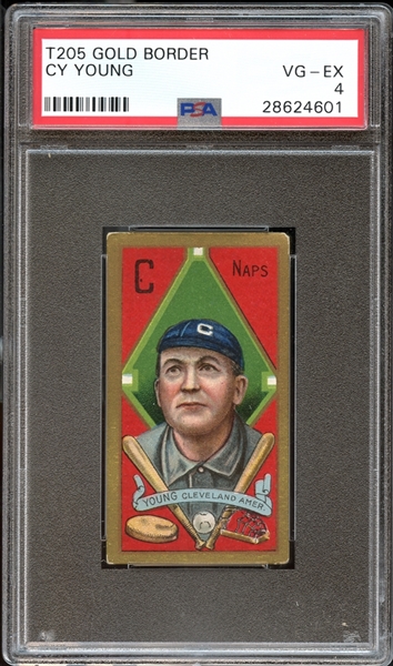 1911 T205 Gold Borders Cy Young PSA 4 VG/EX