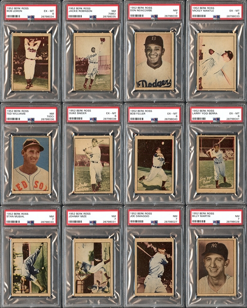 1952 Berk Ross Baseball Complete Set with PSA Graded