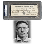1922 Christy Mathewson Signed Check PSA/DNA 9 with Letter From Mrs. Mathewson to Collector