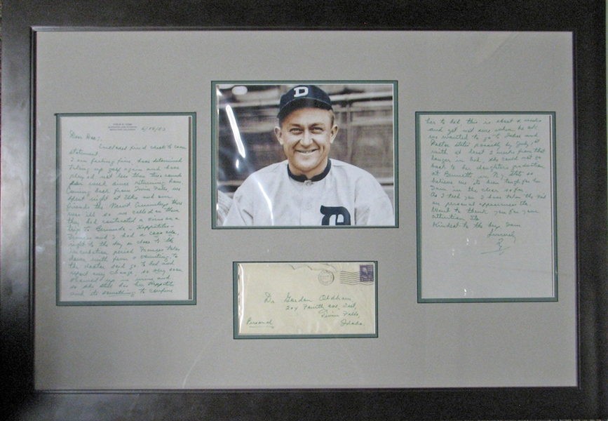 Ty Cobb Handwritten and Signed Letter to His Doctor