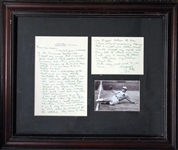 Ty Cobb Handwritten and Signed Letter to Connie Mack