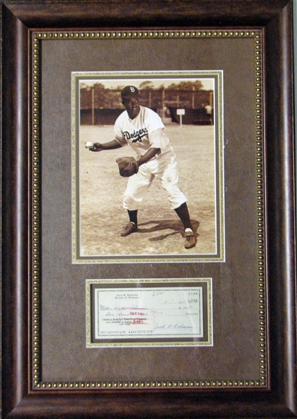 Jackie Robinson Signed and Cancelled Bank Check To Mother Mallie Robinson