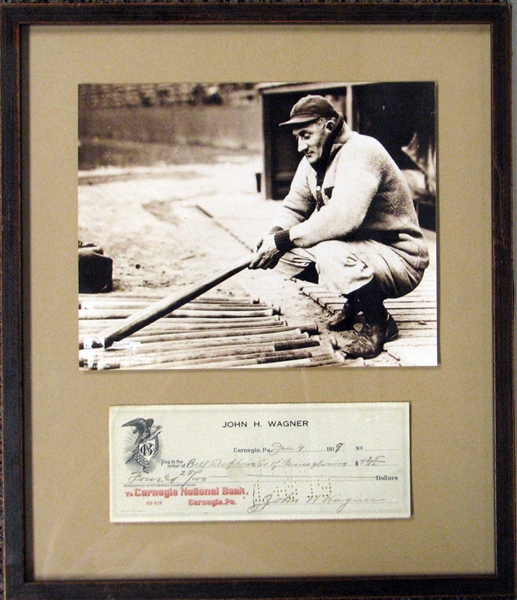 Honus Wagner Signed and Cancelled Bank Check Dated January 4, 1919