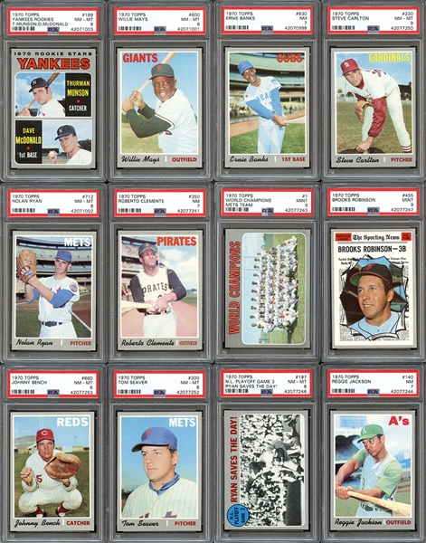 1970 Topps Baseball Compete Set with PSA Graded Stars