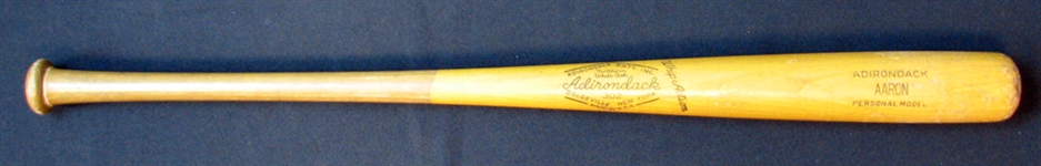 1960s Hank Aaron Game-Used Adirondack Bat PSA/DNA MEARS 7.5