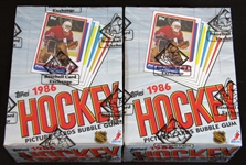 1986/87 Topps Hockey Unopened Wax Box Group of (2) BBCE