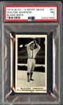 1916 M101-4 Sporting News #91 Walter Johnson Blank Back PSA 7 NM