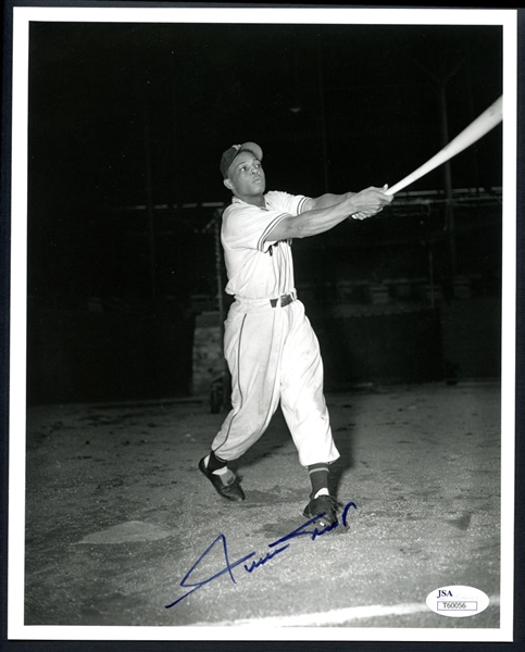 Willie Mays Signed 1951 Restrike Photo JSA
