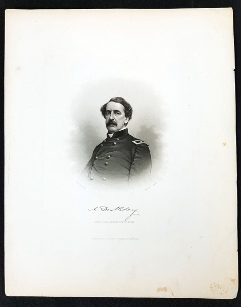 Abner Doubleday Print from 1862-63 Engraving by J.C. Buttre 