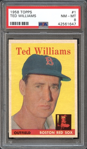 1958 Topps #1 Ted Williams PSA 8 NM-MT