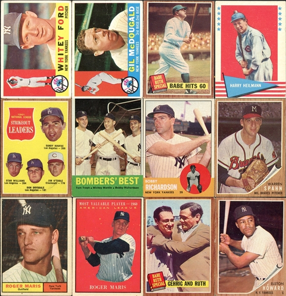 1960-65 Topps Baseball Shoebox Collection Of (58) With Stars & Hall Of Famers