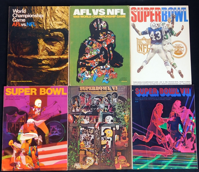 1967-1989 Super Bowl Program Near-Complete Run (32/33) 