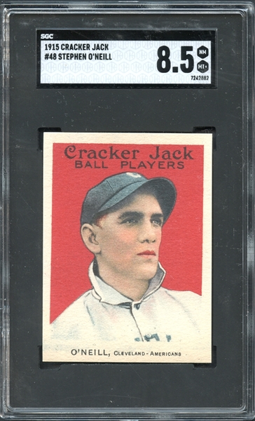 1915 Cracker Jack #48 Stephen ONeill SGC 8.5 NM-MT+