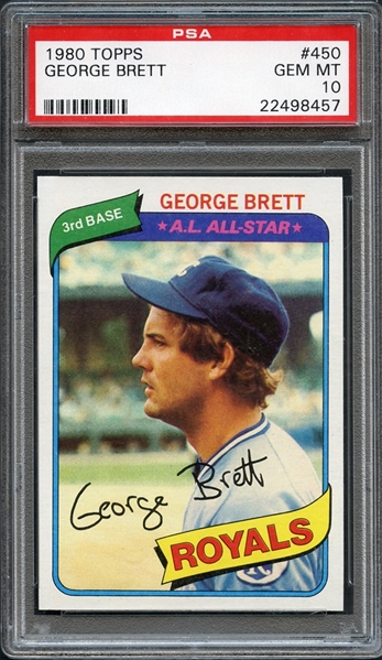 1980 Topps #450 George Brett PSA 10 GEM MT