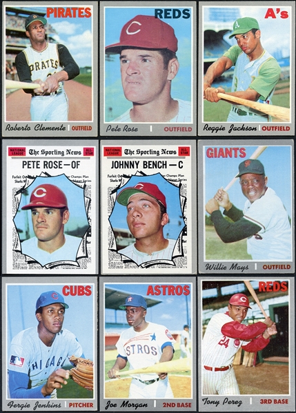 1970 Topps Baseball Partial Set (496/720) With Over 600 Extras