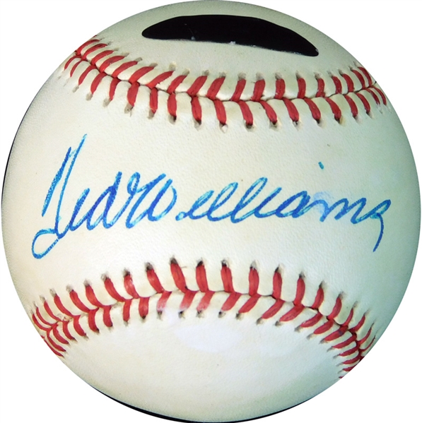 Ted Williams Single-Signed OAL (Brown) Ball PSA/DNA 9 MINT