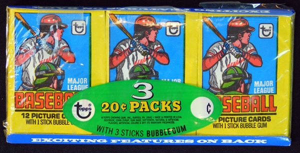 1979 Topps Baseball Unopened Wax Pack Tray