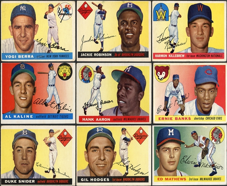 1955 Topps Baseball Complete Set with PSA/SGC Graded