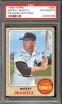 1968 Topps #280 Mickey Mantle Autographed PSA/DNA AUTHENTIC