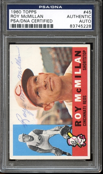 1960 Topps #45 Roy McMillan Autographed PSA/DNA AUTHENTIC