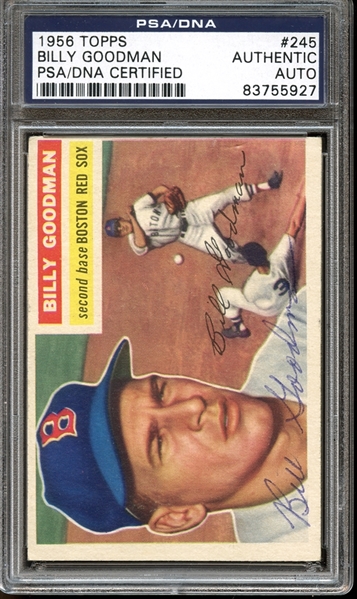 1956 Topps #245 Billy Goodman Autographed PSA/DNA AUTHENTIC