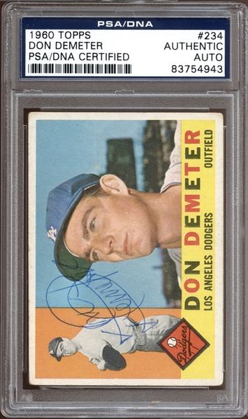 1960 Topps #234 Don Demeter Autographed PSA/DNA AUTHENTIC