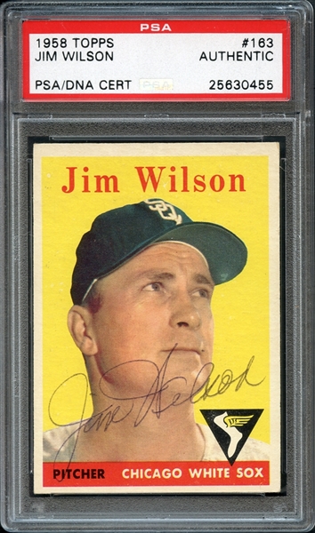 1958 Topps #163 Jim Wilson PSA/DNA AUTHENTIC