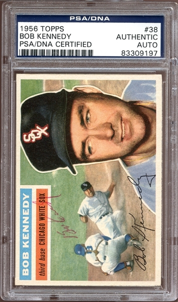 1956 Topps #38 Bob Kennedy Autographed PSA/DNA AUTHENTIC