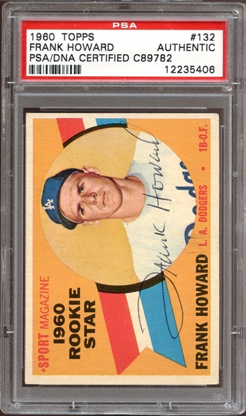 1960 Topps #132 Frank Howard Autographed PSA/DNA AUTHENTIC