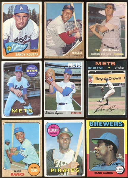 1957-80 Topps Group of 10 Ungraded Hall Of Famers