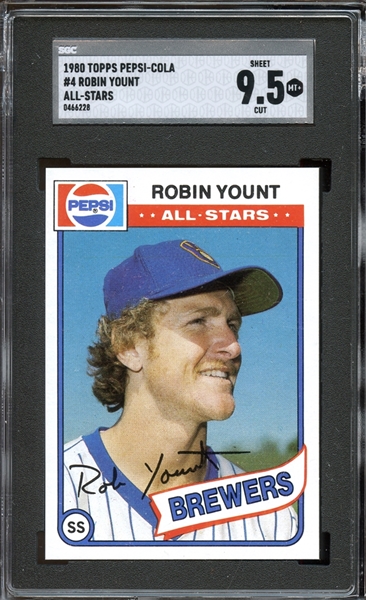 1980 Topps Pepsi-Cola #4 Robin Yount SGC 9.5 MINT+