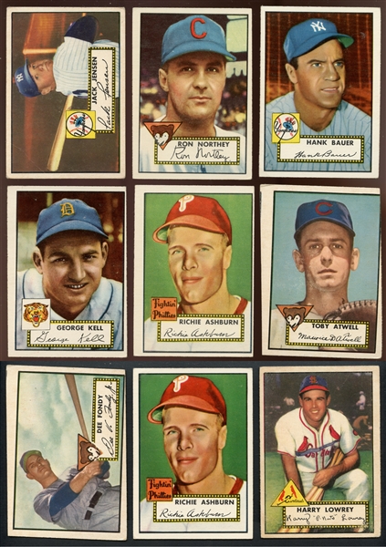 1952 Topps Group of (59) with HOFers and High Numbers