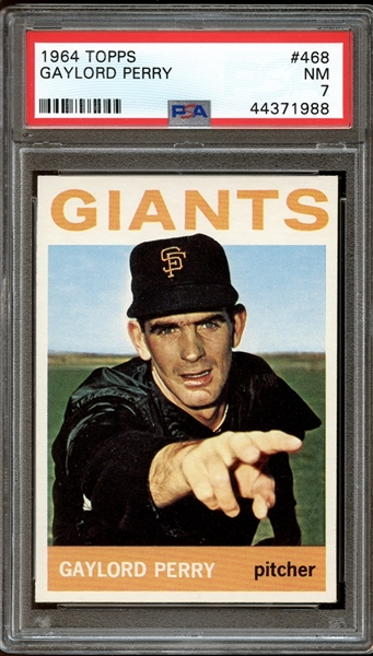 1964 Topps #468 Gaylord Perry PSA 7 NM