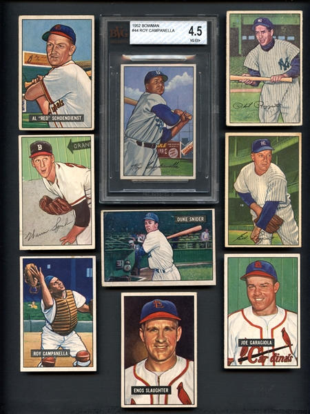 1951-1952 Bowman Baseball Group of Over (185) with Stars and HOFers