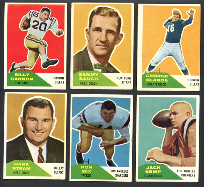 1960 Fleer Football Complete Set with Extras