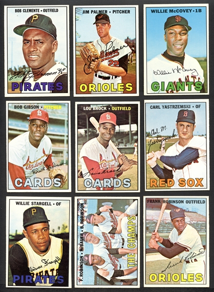 1967 Topps Baseball Group of Over (80) with Stars and HOFers