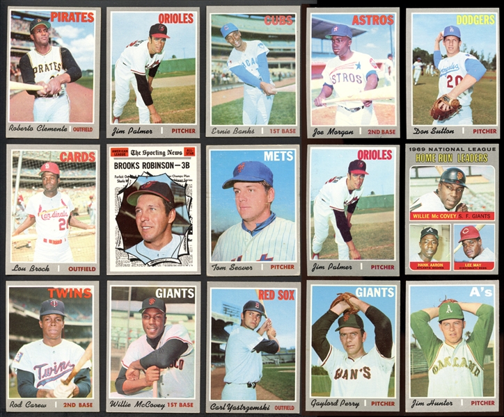 1970 Topps Baseball Group of Nearly (850) with Many Stars and HOFers