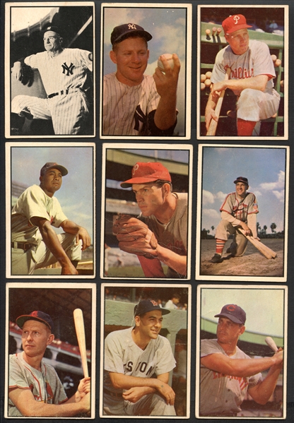 1953 Bowman Color and B&W Group of (39) with Stars and HOFers
