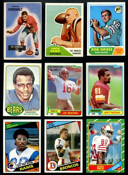 1955-1990 Topps, Bowman, Fleer, Score Football Rookie Card Group of (21)