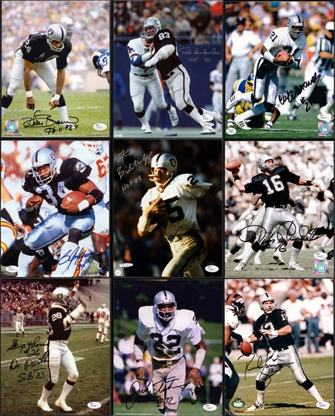 Oakland Raiders Signed 8x10 Photo Group of (18) Nearly All JSA