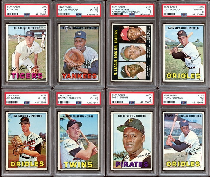 1967 Topps Baseball Group of (52) with PSA Graded
